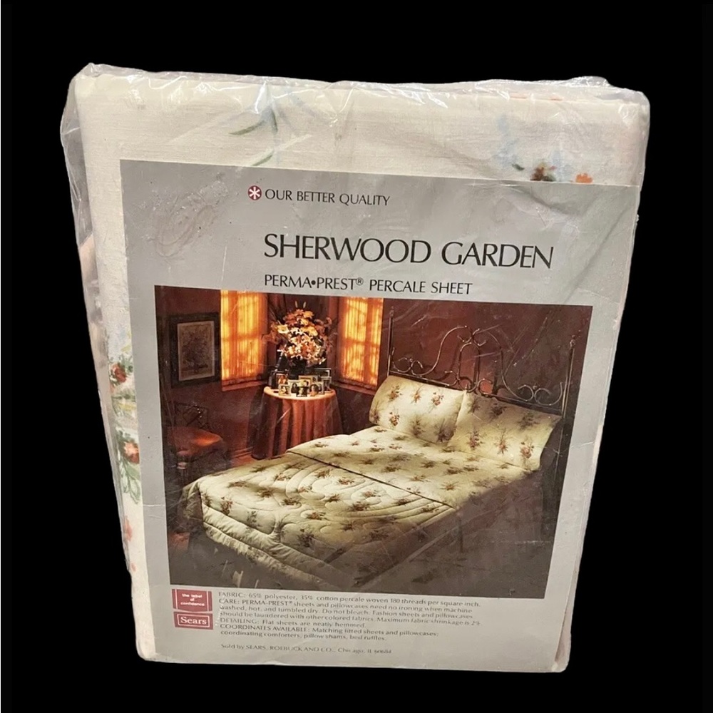 Vintage Percale Sheet Size Full Flat New Old Stock Sears